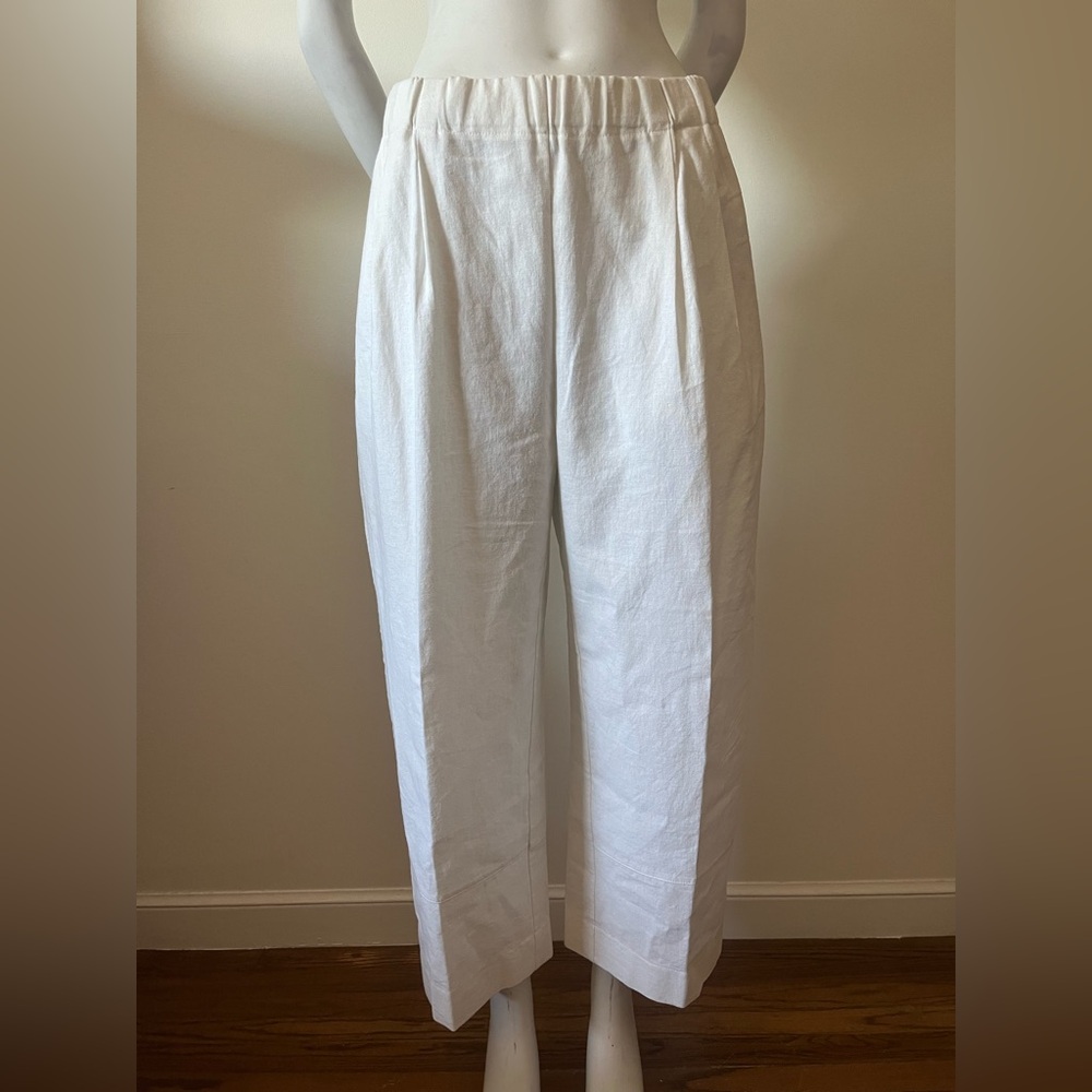 Go Lightly White Linen/ Viscose Pants, Made In USA sold - Picture 2 of 15